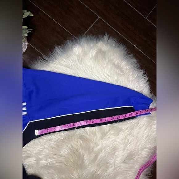 Adidas 3 stripes Purple sweatshirt sz small - Picture 6 of 7